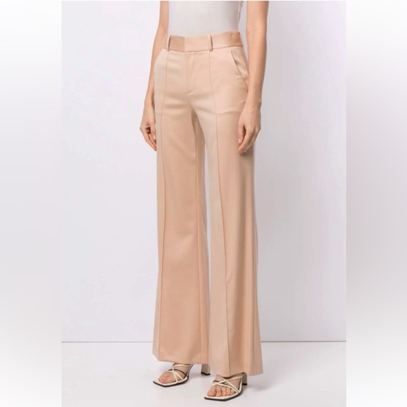 ALICE + OLIVIA NWOT Paula High Waist Back Slit Pant in Sepia - Picture 1 of 9